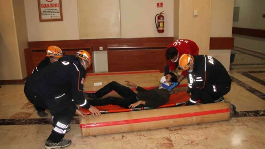 Elazığ'da deprem ve yangın tatbikatı