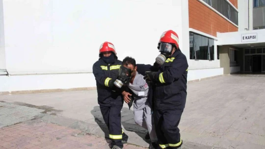 Elazığ'da deprem ve yangın tatbikatı