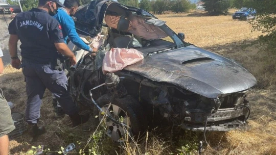 Elazığ'da direğe çarpan otomobil hurdaya döndü: 2 ağır yaralı