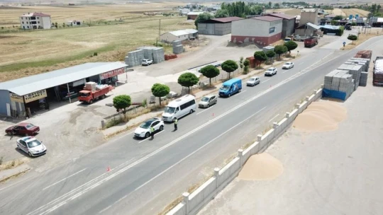 Elazığ'da dron destekli trafik denetimi