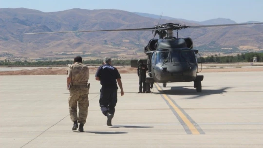 Elazığ'da helikopter destekli trafik denetimi