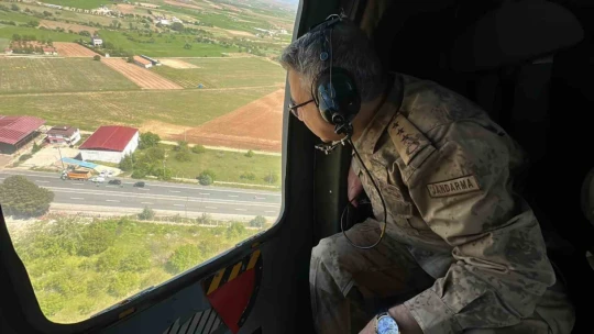 Elazığ'da helikopter destekli trafik denetimi yapıldı
