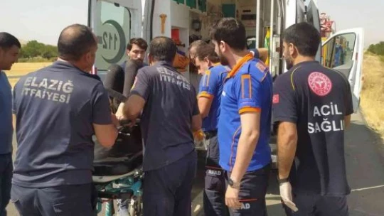 Elazığ'da kamyonet şarampole yuvarlandı: 3 yaralı