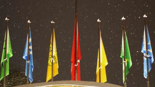 Elazığ'da kar kartpostallık görüntüler oluşturdu