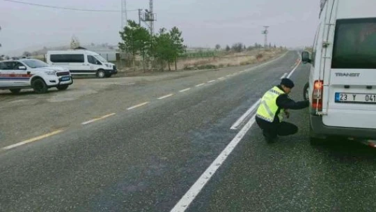 Elazığ'da kış lastiği denetimi gerçekleştirildi
