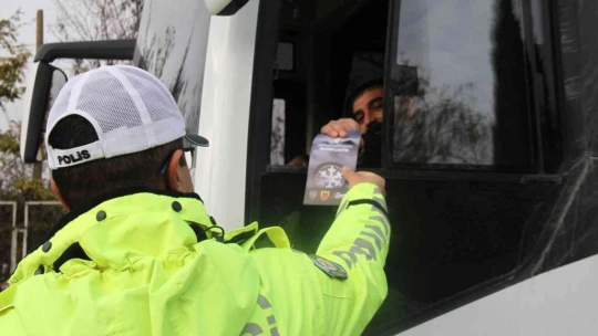 Elazığ'da kış lastiği denetimleri başladı