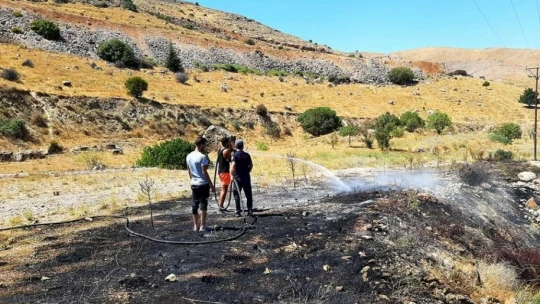 Elazığ'da örtü yangını