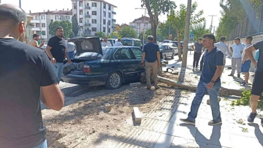 Elazığ'da otomobil ağaca çarptı: 1 yaralı