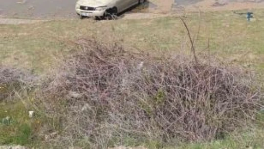 Elazığ'da otomobil göle uçtu, sürücü kendi imkanlarıyla araçtan çıkarak kıyıya yüzdü