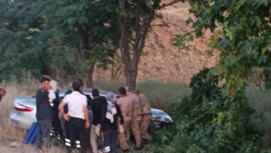 Elazığ'da otomobil şarampole uçtu: 4 yaralı