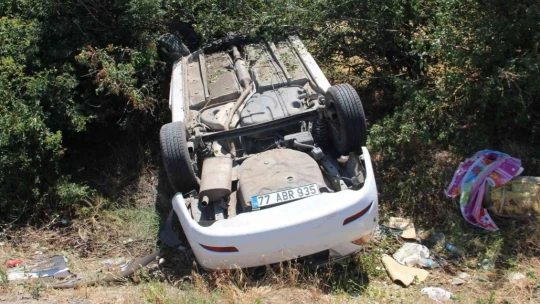 Feci Kaza otomobil takla attı: 6 yaralı
