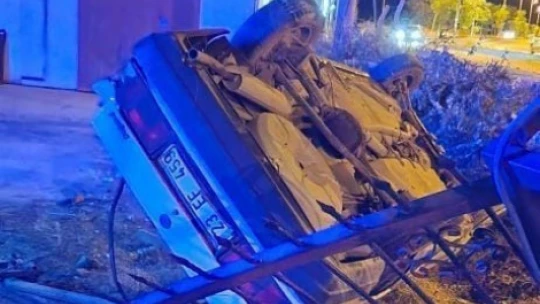 Elazığ'da otomobil takla attı: 1 yaralı