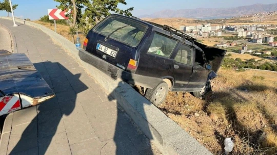 Elazığ'da otomobil yoldan çıktı: 1 yaralı