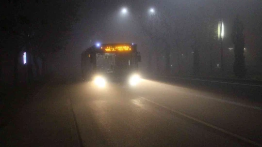 Elazığ'da sis ve şehir ışıklarının görsel şöleni