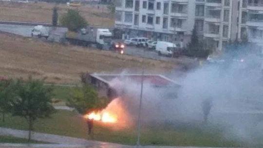 Elazığ'da trafo yangını paniğe neden oldu