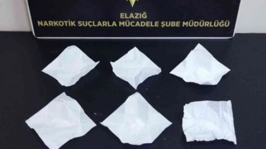 Elazığ'da uyuşturucu operasyonu: 1 gözaltı