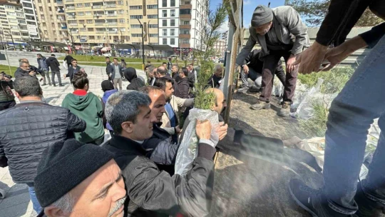Elazığ'da vatandaşlara 6 bin adet ücretsiz fidan dağıtıldı