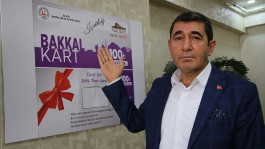 Elazığ'da yerel esnafa 'Bakkal Kart' desteği