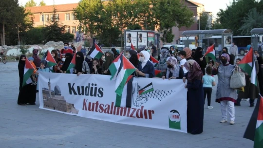 Elazığ'dan İsrail'e tepki, Filistin'e destek sürüyor