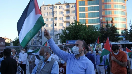 Elazığ'dan İsrail'e tepki, Filistin'e destek sürüyor