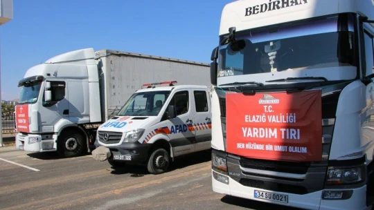 Elazığ'dan sel bölgesine 3 tır yardım