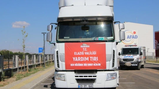 Elazığ'dan sel bölgesine 3 tır yardım