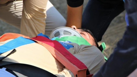 Elazığ depreminin merkez üssünde enkaz arama ve kurtarma tatbikatı
