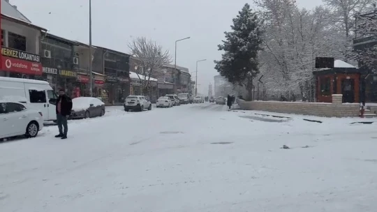 Elazığ'ın ilçelerinde kar yağışı etkili oldu