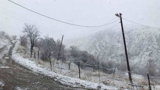 Elazığ'ın yüksek kesimlerinde kar etkili oldu