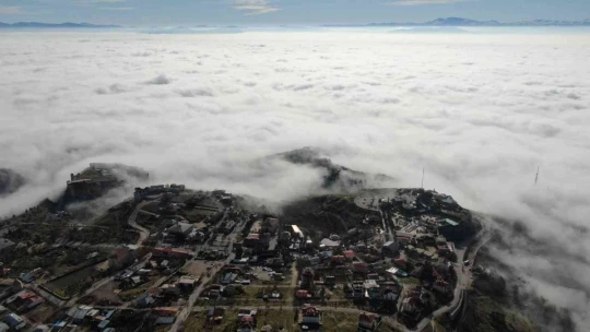 Elazığ sis denizinde kayboldu, eşsiz görüntüler oluştu