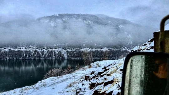 Elazığ-Tatvan arası tren yolculuğundan muhteşem kış manzaraları