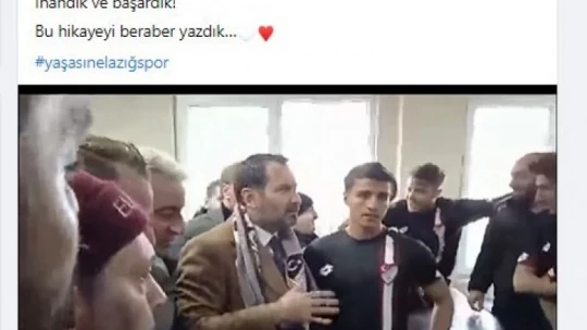 Elazığspor'da alkışlar başkan Şerifoğulları'na