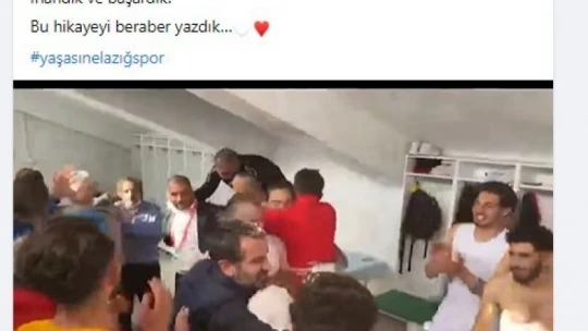 Elazığspor'da alkışlar başkan Şerifoğulları'na