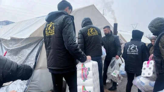 Elaziz-Der deprem bölgesinde yardımlara devam ediyor
