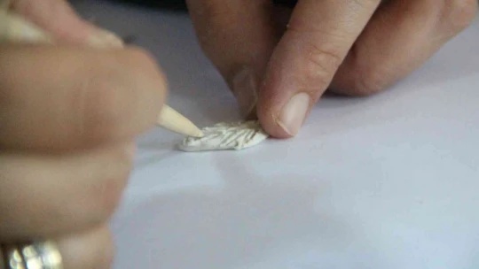 Hobisini mesleğe dönüştüren 2 çocuk annesi, aile ekonomisine katkı sağlıyor