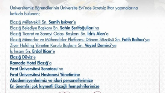 Rektör Prof. Dr. Göktaş'tan Teşekkür Açıklaması
