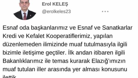 Erol Keleş: Süreci Yakından Takip Ediyoruz