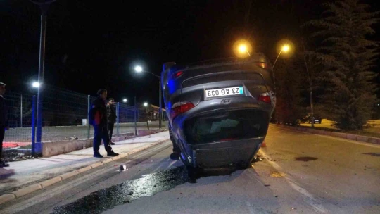 Otomobil takla attı, emniyet kemeri takan sürücünün burnu bile kanamadı