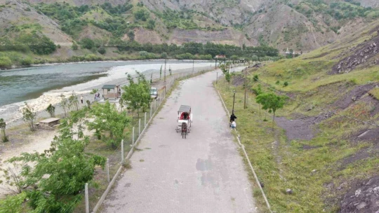 Palu'yu ziyaret edenler tarihi ilçeyi artık faytonla gezebilecek