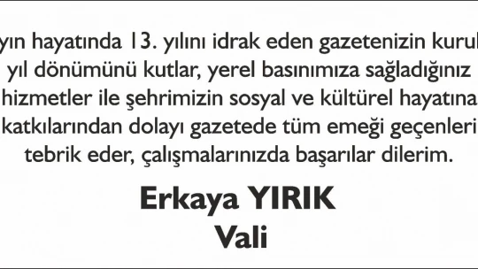 Şehrin Sesi 13 Yaşında