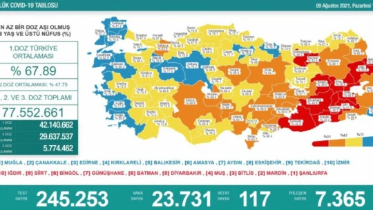 Son 24 saatte 117 kişi korona virüsten hayatını kaybetti