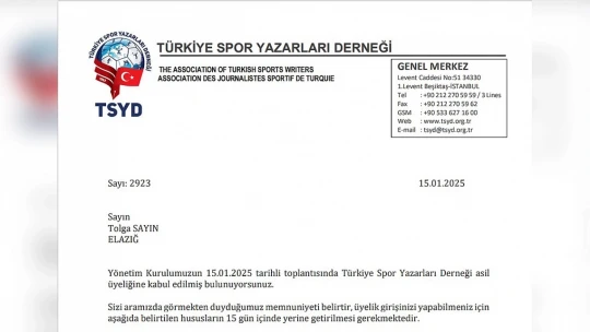 Kanal Fırat çalışanlarından Oğuzhan Sayın ve Tolga Sayın Türkiye Spor Yazarları Derneği Asil Üyeliğine Seçildiler