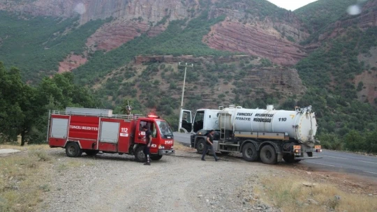 Tunceli'de piknikçilerin olduğu alana yıldırım düştü