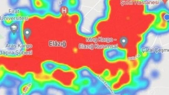 Vakaların arttığı, maskelerin çene altına indiği Elazığ HES uygulamasında kızardı