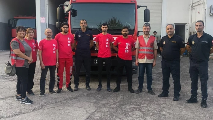 Elazığ belediyesi itfaiyesinden sar ekibine destek eğitimi