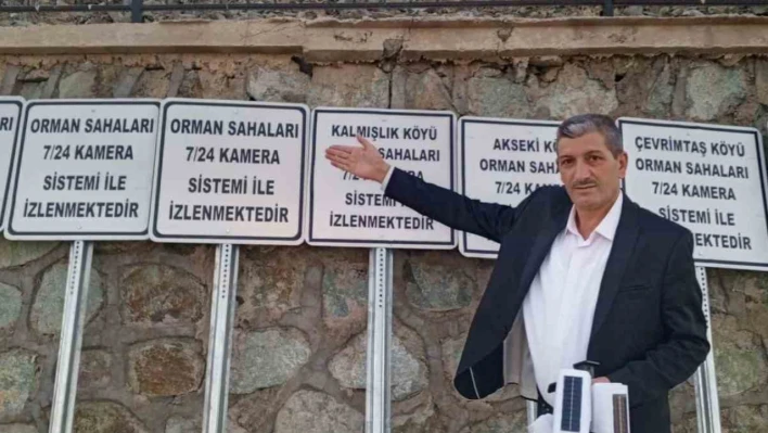 Elazığ'da alkışlanacak hareket: Muhtar ormanlık alanlara kamera sistemi taktırdı