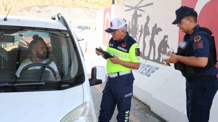 Elazığ'da jandarma ekiplerinin bayram denetimi sürüyor