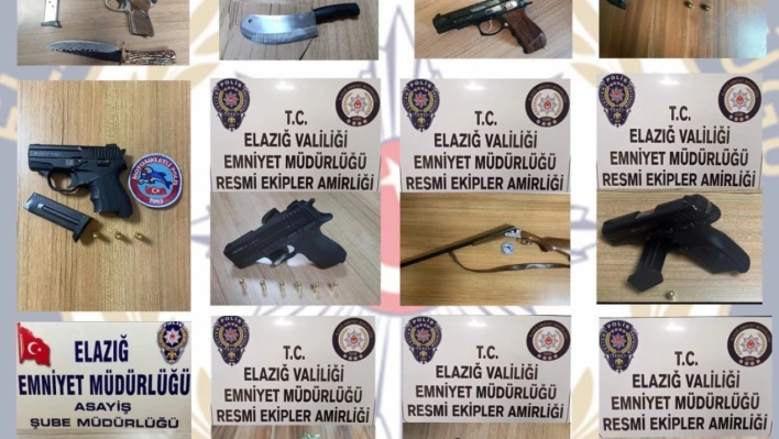 Elazığ'da ruhsatsız silah operasyonu: 23 gözaltı