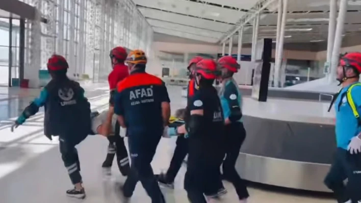 Elazığ Havalimanı'nda deprem tatbikatı