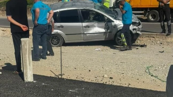 Elazığ otomobil takla attı: 1 yaralı